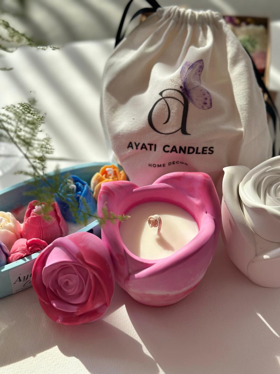 Refillable Rose Jar Candle